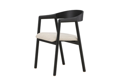 Långön Spisebordsstole (2 stk.) – Sort / Beige