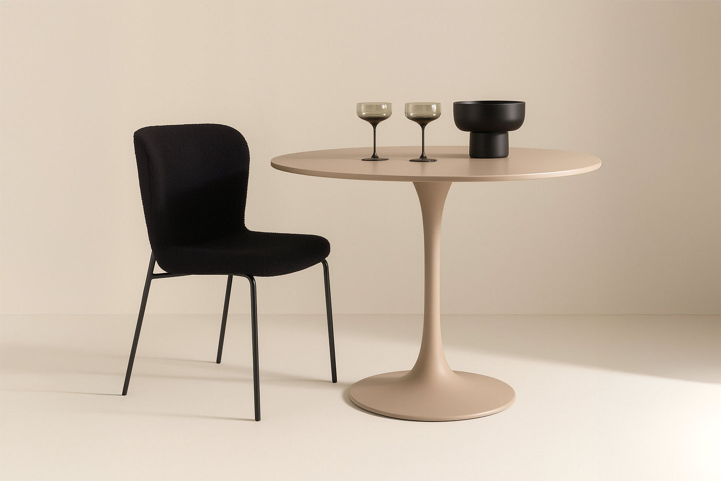 Glade Rundt Spisebord Ø100 cm – Beige