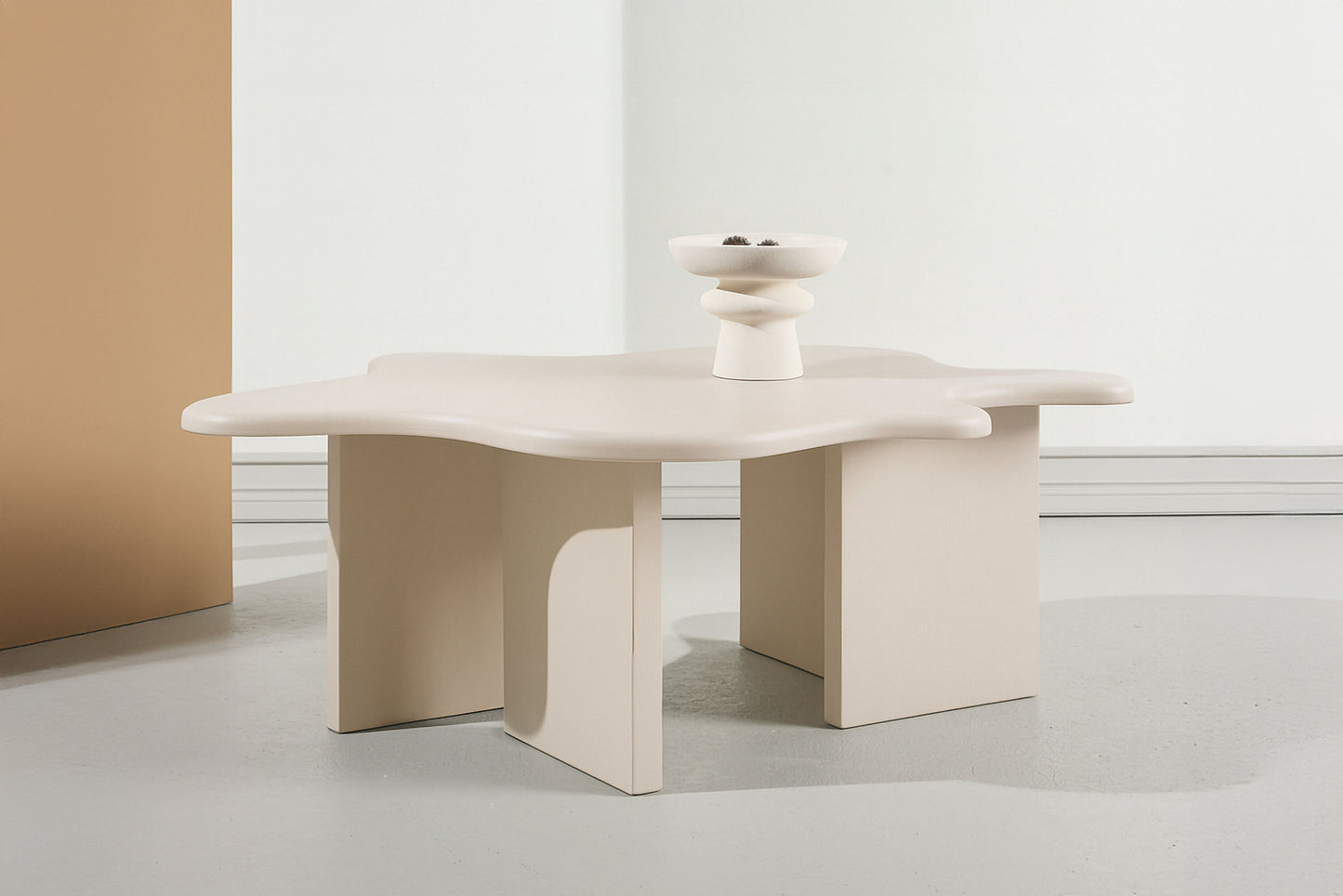 Flower Sofabord 115×76×40 cm – Beige