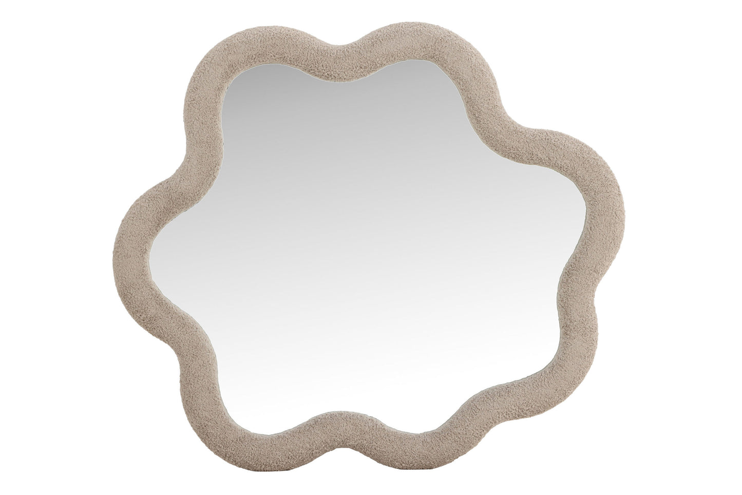 Kungsbacka Spejl 70×70 cm – Beige Bouclé