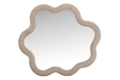 Kungsbacka Spejl 70×70 cm – Beige Bouclé