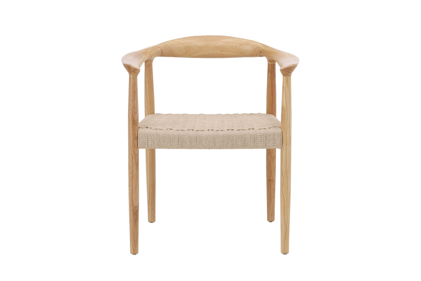 Lovön Spisebordsstole (2 stk.) – Whitewash / Beige Reb