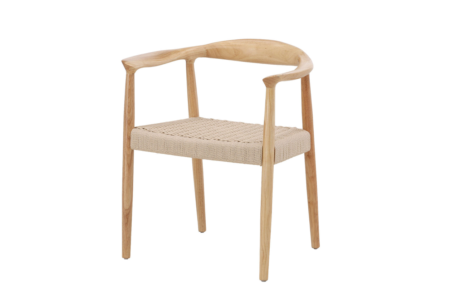 Lovön Spisebordsstole (2 stk.) – Whitewash / Beige Reb