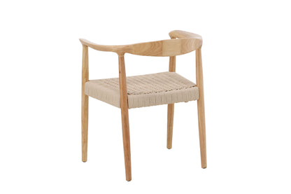 Lovön Spisebordsstole (2 stk.) – Whitewash / Beige Reb