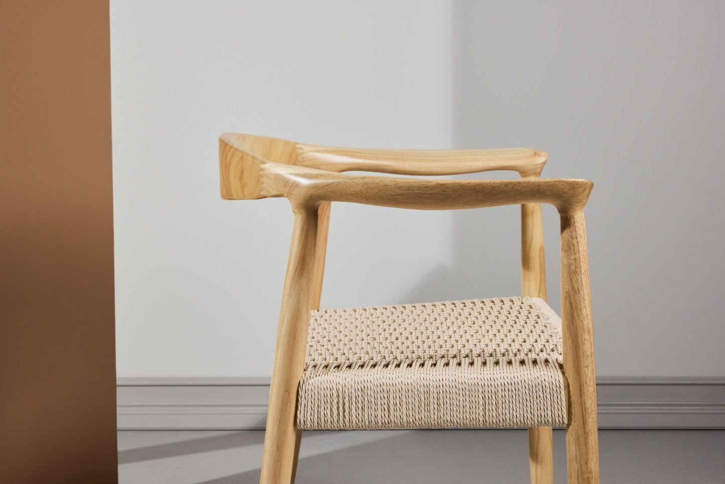 Lovön Spisebordsstole (2 stk.) – Whitewash / Beige Reb