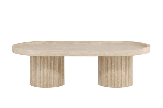 Krille Sofabord 120×60×35 cm – Travertinlook