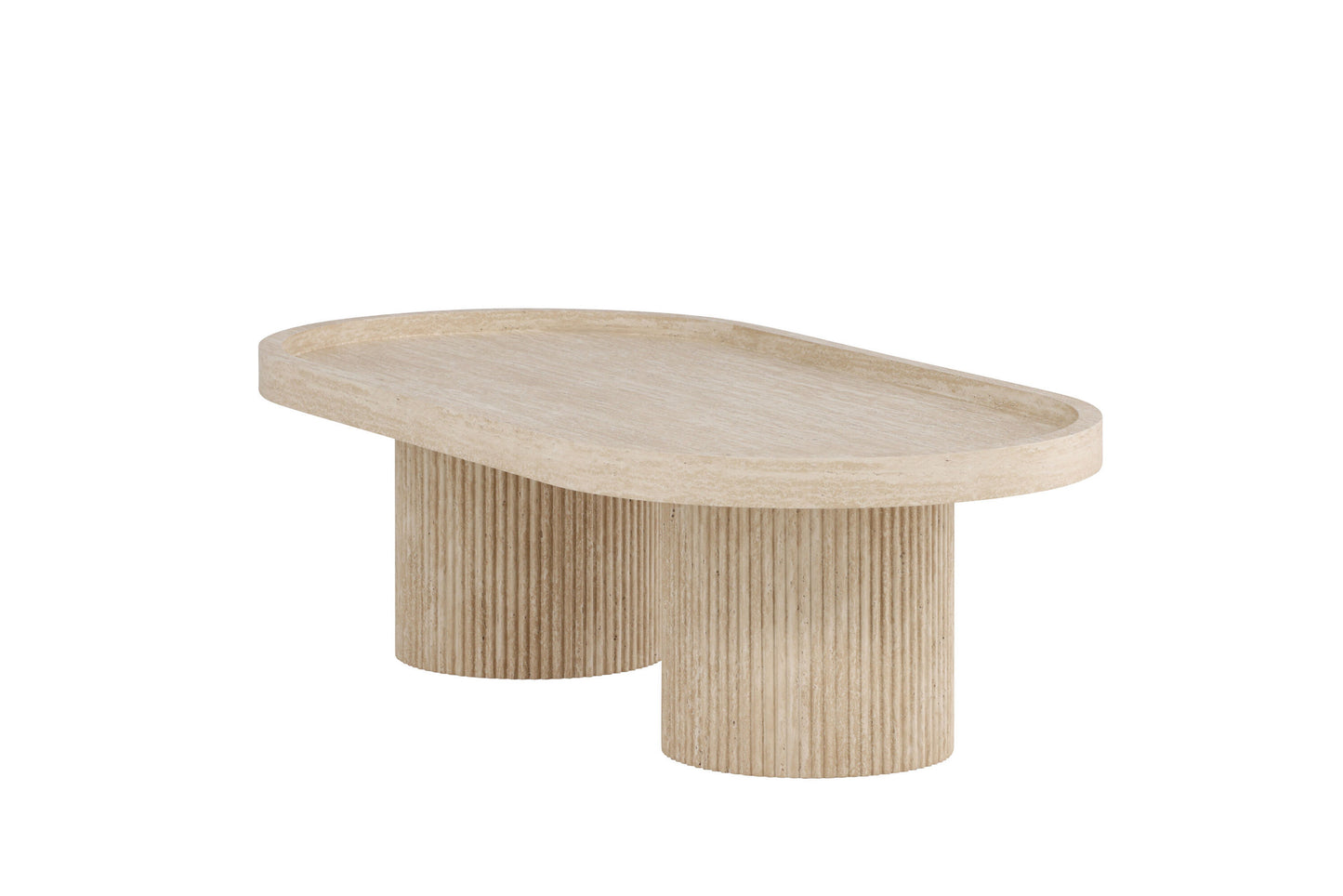 Krille Sofabord 120×60×35 cm – Travertinlook