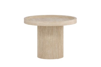 Krille Sidebord Ø60×45 cm – Travertinlook
