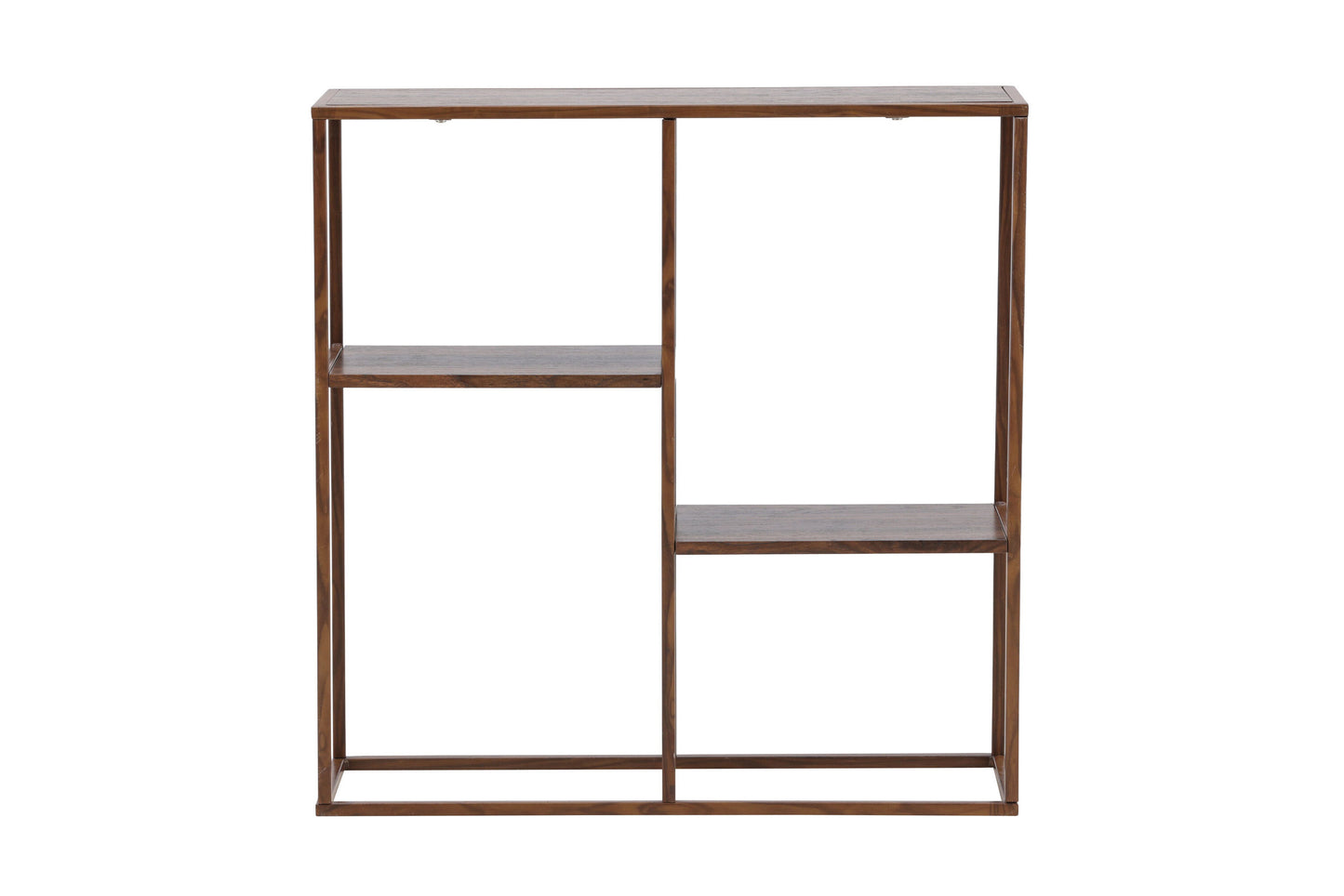 Staal Reol 80×26×81 cm – Valnød