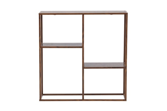 Staal Reol 80×26×81 cm – Valnød