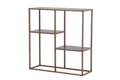 Staal Reol 80×26×81 cm – Valnød