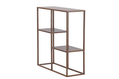 Staal Reol 80×26×81 cm – Valnød