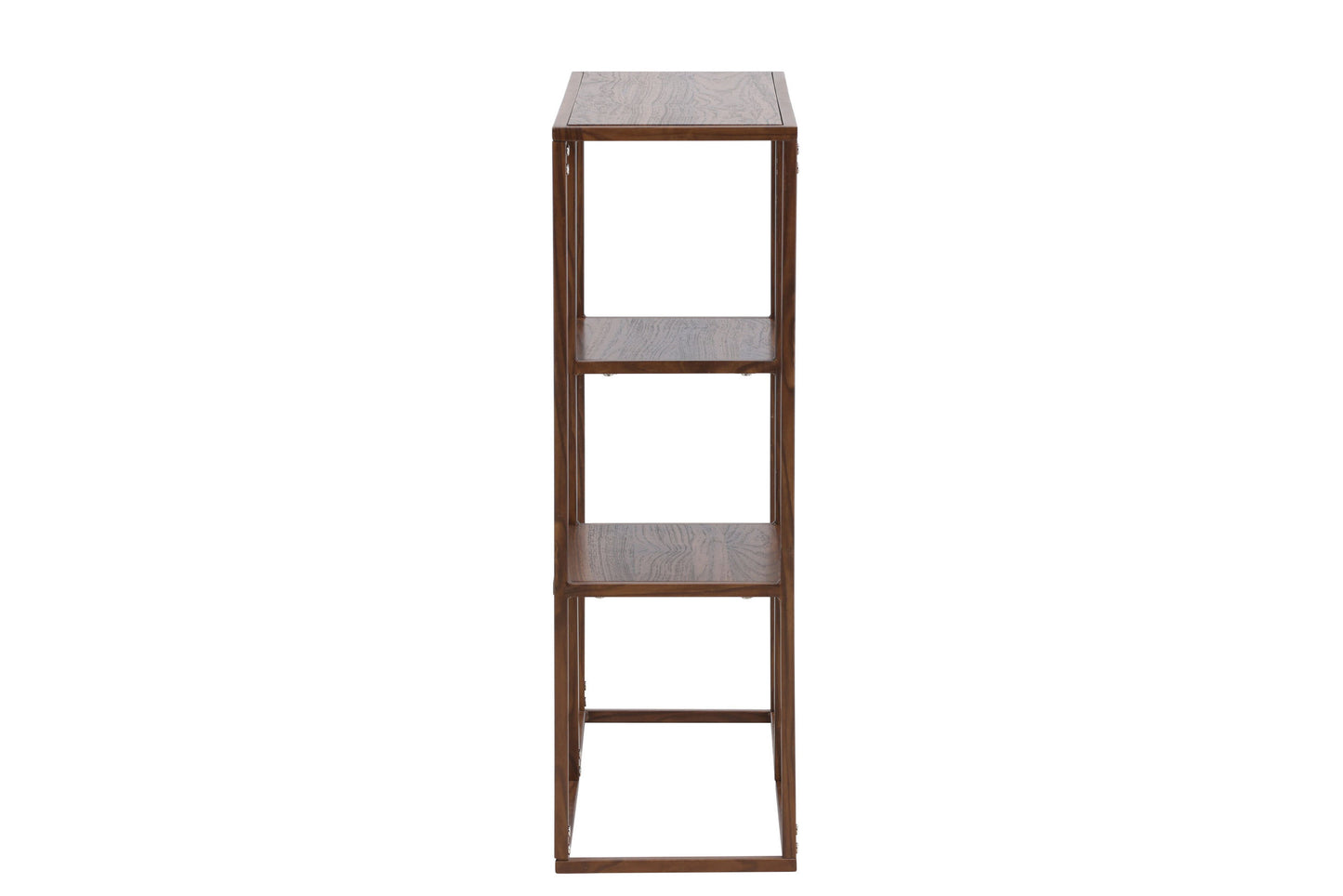 Staal Reol 80×26×81 cm – Valnød