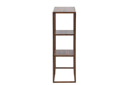 Staal Reol 80×26×81 cm – Valnød