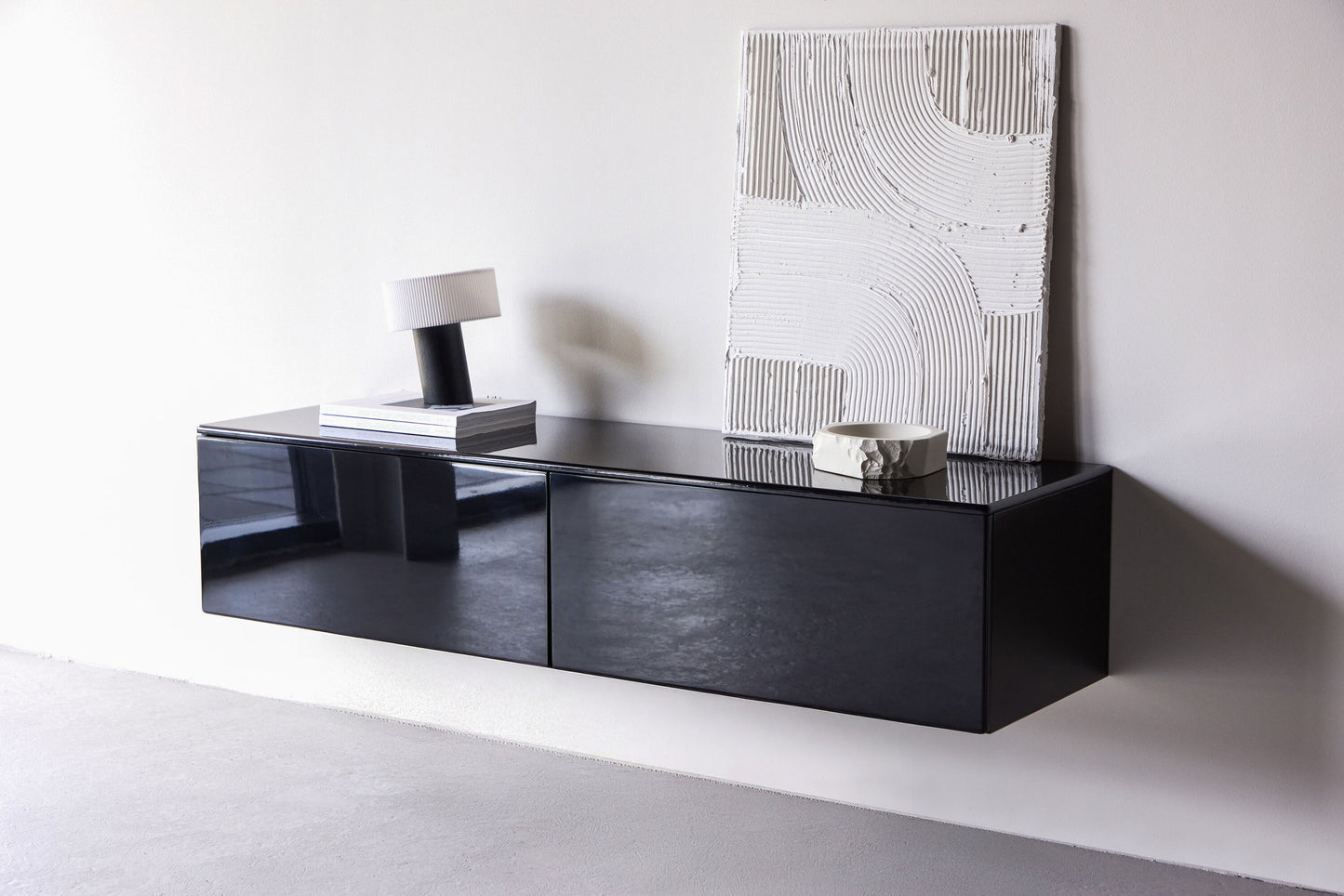 Fristad TV-møbel 160×45×35 cm – Sort Højglans