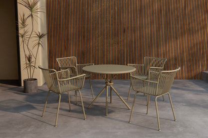 Sifnos rundt cafésæt (5 dele) – Beige