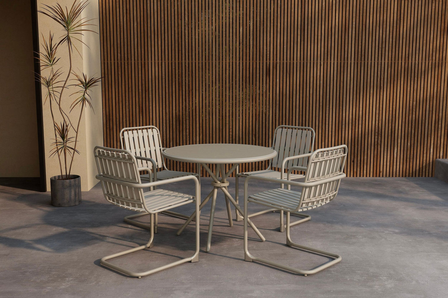 Chios rundt cafésæt – Beige