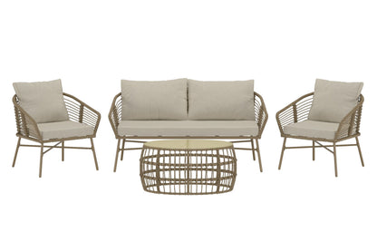 Lipari sofasæt – Brun flet/Beige