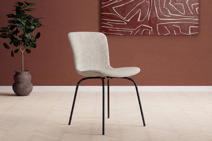 Linus Spisebordsstole (2 stk.) – Sort & Beige