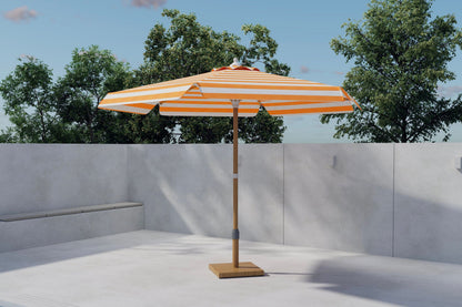 Cerox parasol 270 cm – Fersken/Hvid