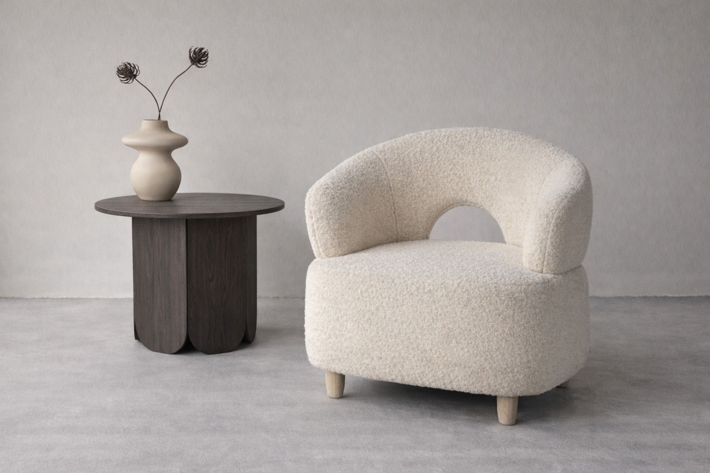 Moglas Loungestol – Natur & Hvid
