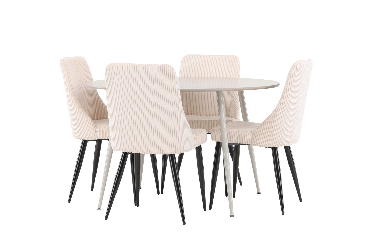 Plaza spisebordssæt m. Leone spisebordsstole (beige)