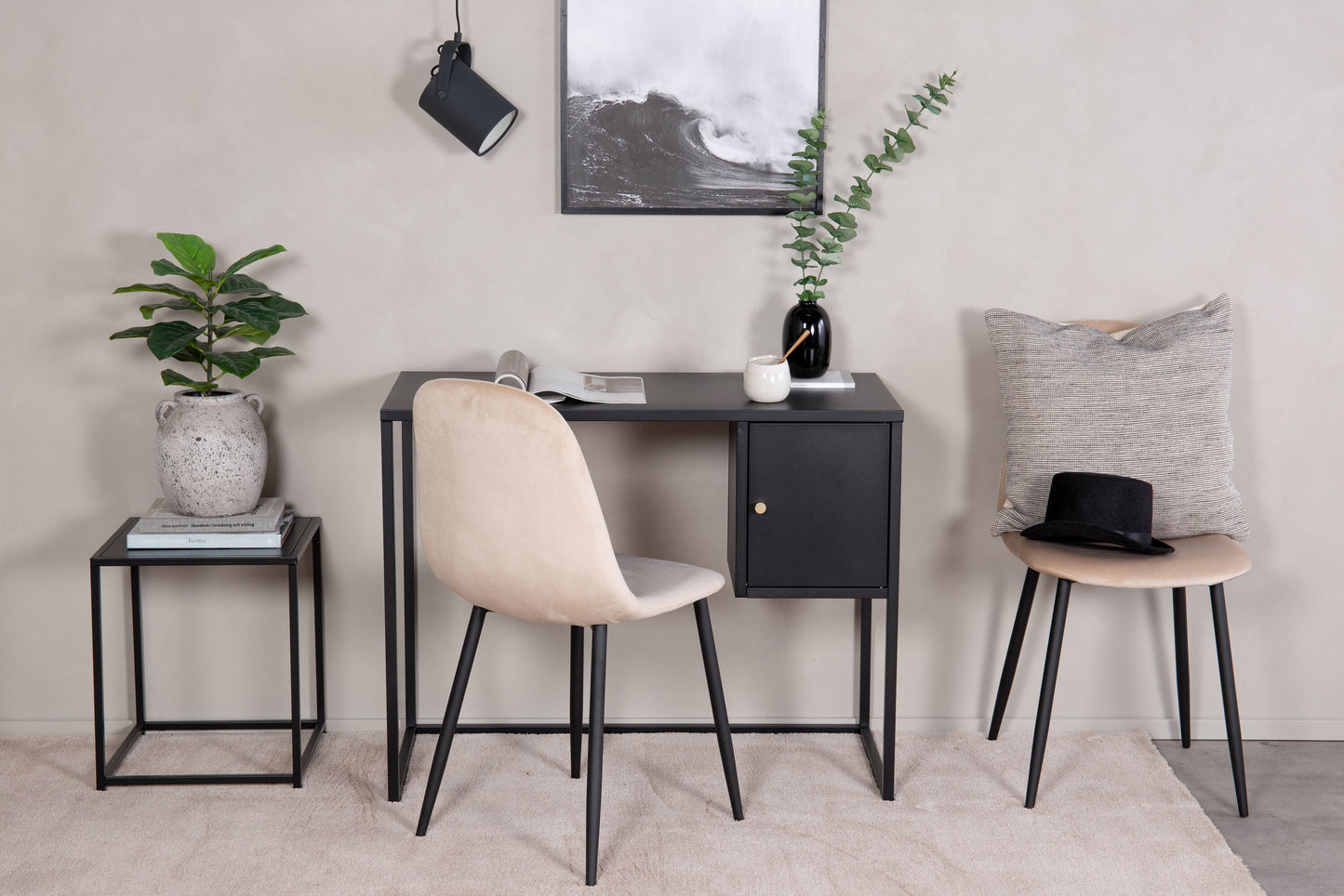 Bakal skrivebord – Sort