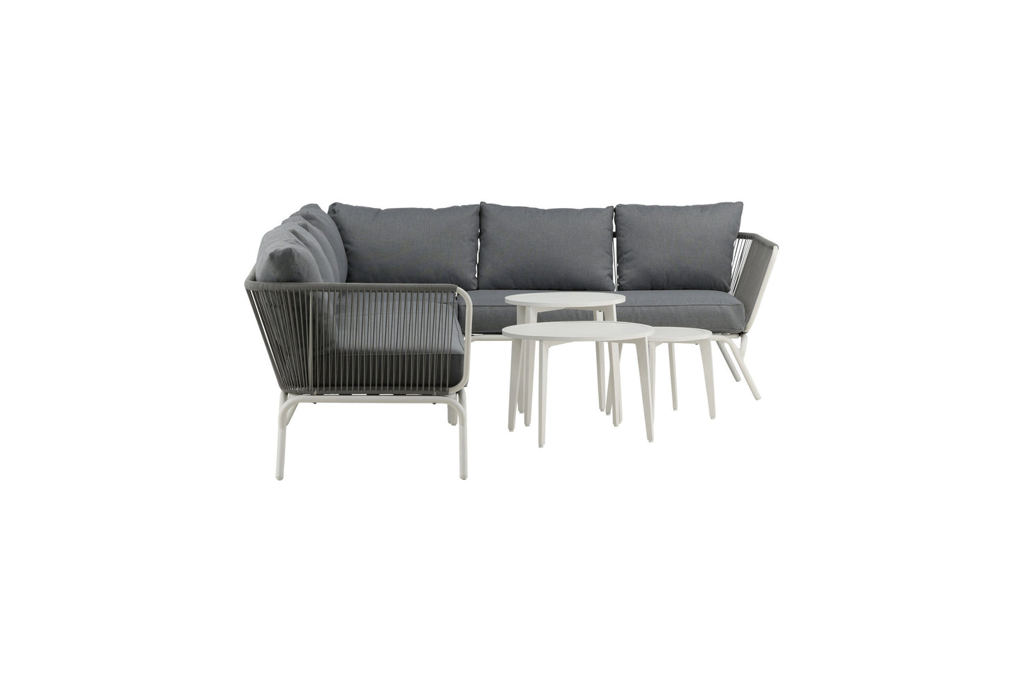 Roxo hjørnesofa – Hvid/Grå