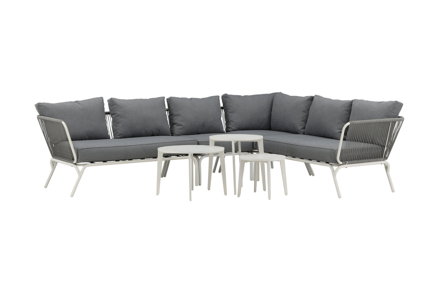 Roxo hjørnesofa – Hvid/Grå