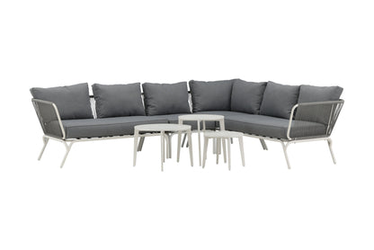 Roxo hjørnesofa – Hvid/Grå