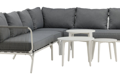 Roxo hjørnesofa – Hvid/Grå