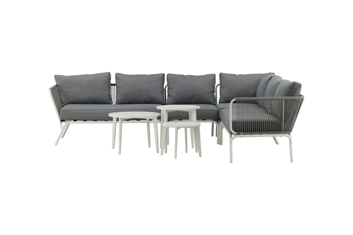 Roxo hjørnesofa – Hvid/Grå