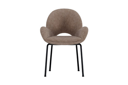 Florensa Spisebordsstole (2 stk.) – Sort & Brun Velour