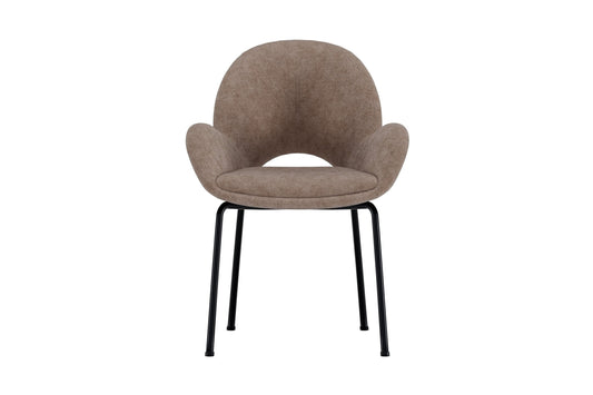 Florensa Spisebordsstole (2 stk.) – Sort & Brun Velour