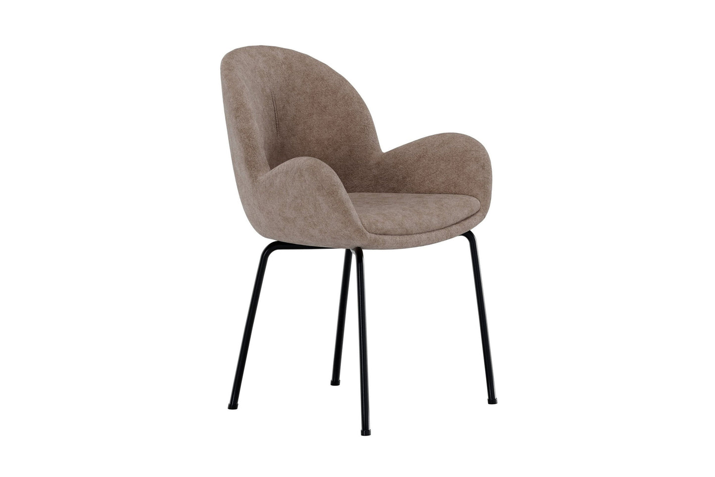 Florensa Spisebordsstole (2 stk.) – Sort & Brun Velour