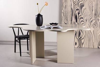 Flower spisebord 190x123x76 cm – Beige