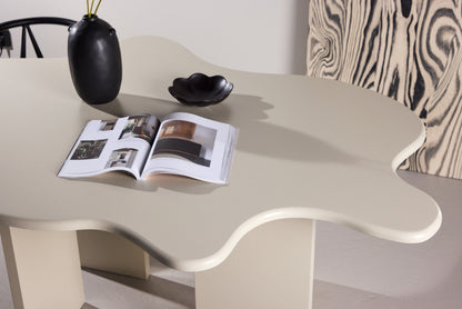 Flower spisebord 190x123x76 cm – Beige