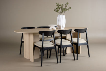 Tyresö Spisesæt 100×220 cm – Whitewash / Ven Spisebordsstole