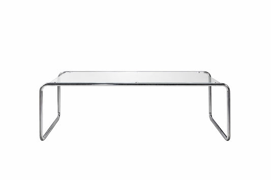 Saturnus sofabord 120×60×37,5 cm – Sølv/Klart glas