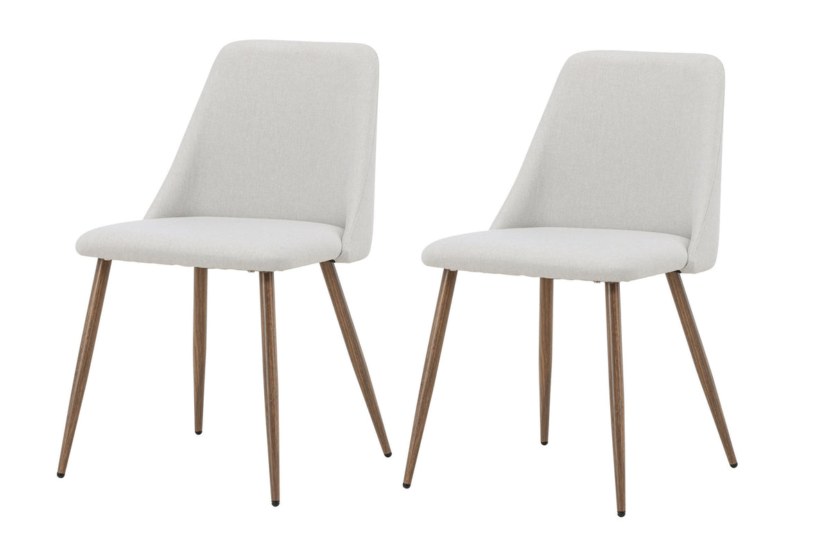 Night Spisebordsstole (2 stk.) – Mokka / Beige Hør