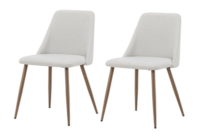 Night Spisebordsstole (2 stk.) – Mokka / Beige Hør