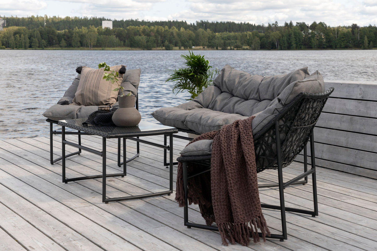 Tina sofasæt – Sort/Grå