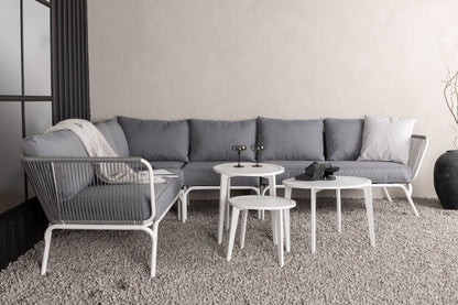 Roxo hjørnesofa – Hvid/Grå