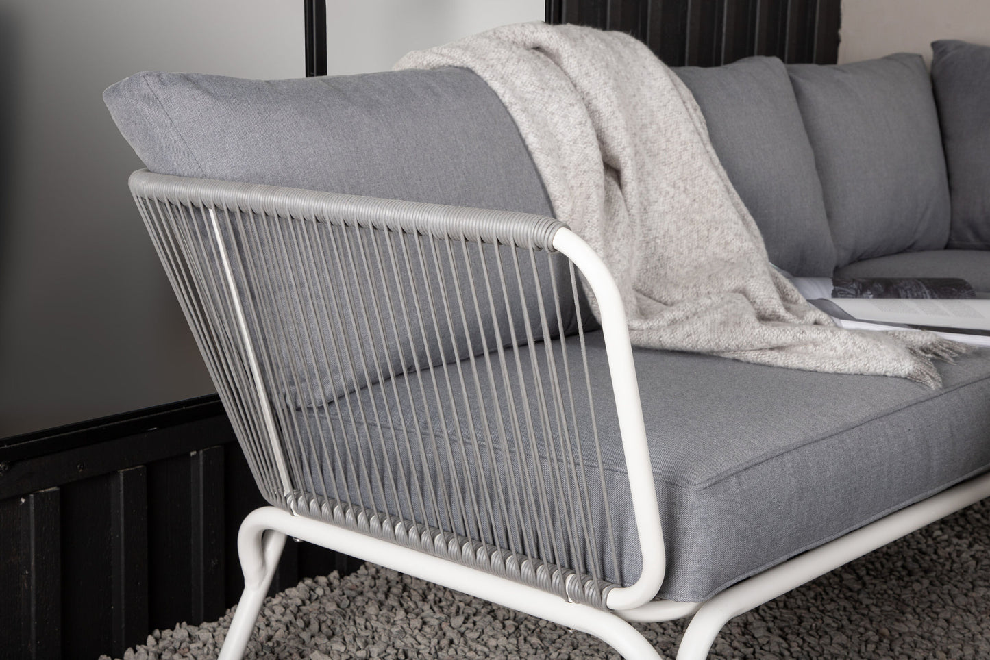 Roxo hjørnesofa – Hvid/Grå
