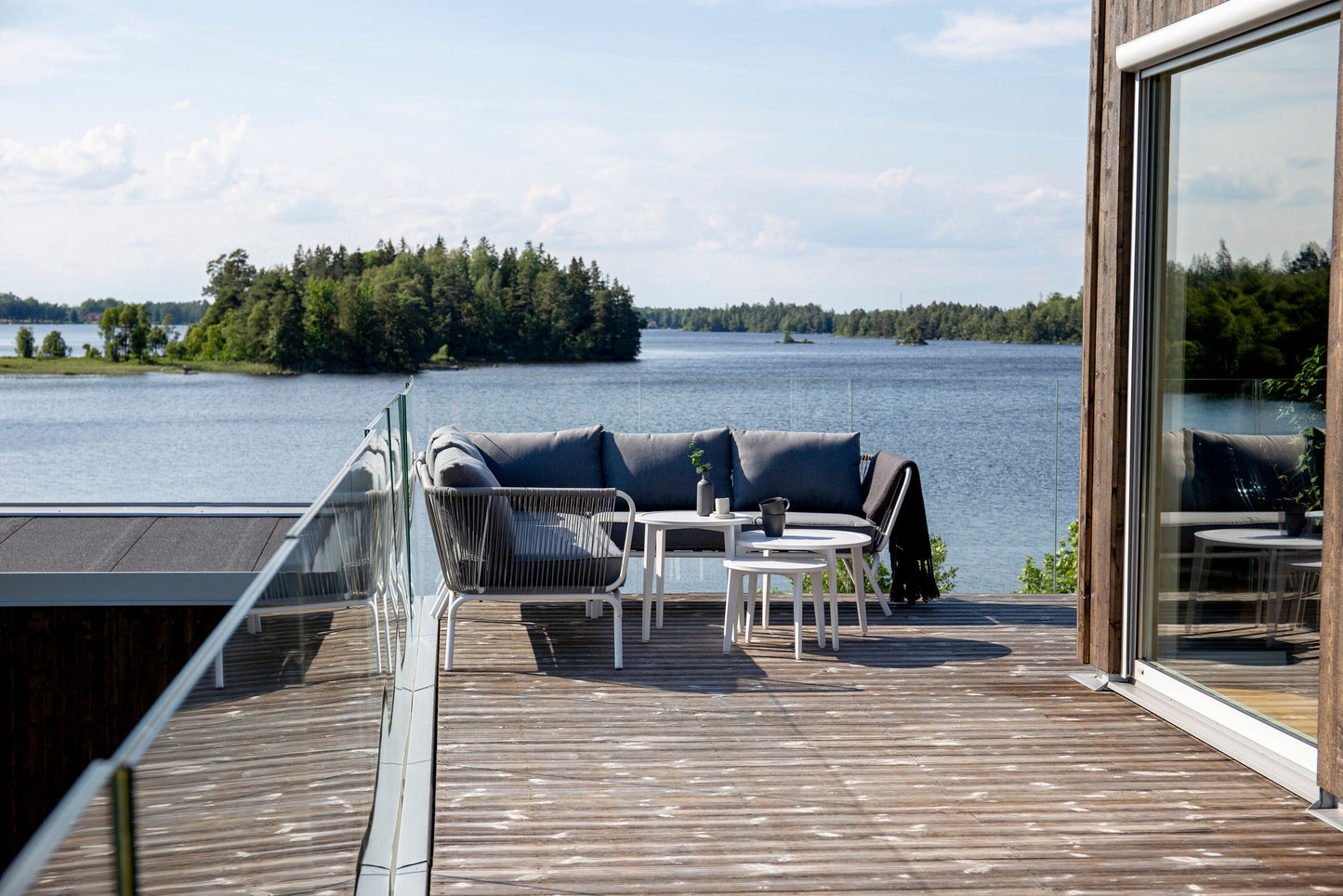 Roxo hjørnesofa – Hvid/Grå