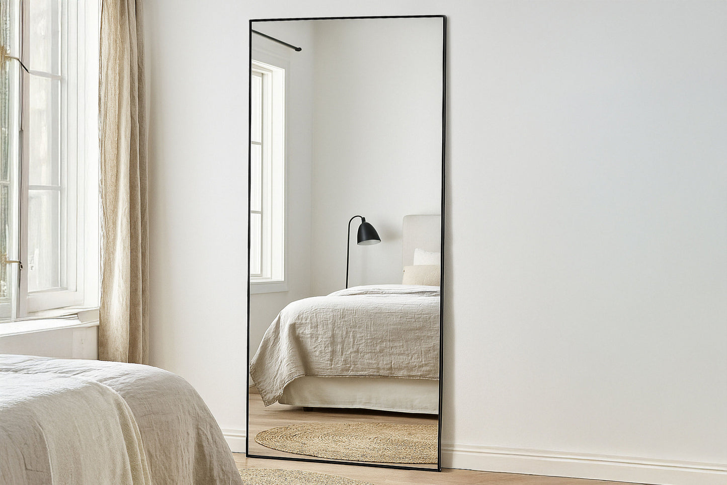 Dalton spejl 100×193 cm – Sort