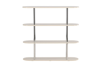 Zino reol 120×30×116 cm – Sølv