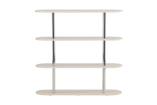 Zino reol 120×30×116 cm – Sølv