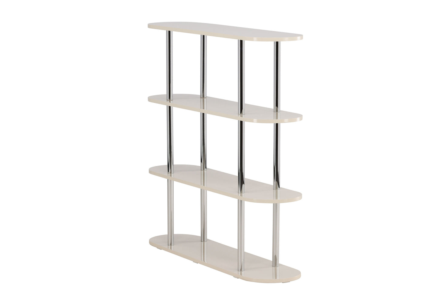 Zino reol 120×30×116 cm – Sølv