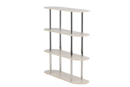 Zino reol 120×30×116 cm – Sølv